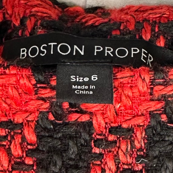Boston Proper Red and Black Knit Mini Skirt Size 6 - Picture 3 of 5
